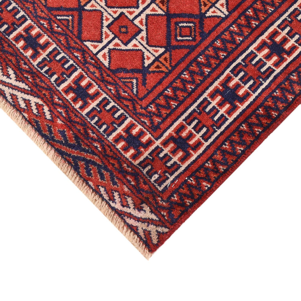 Alfombra persa - Nómada - 92 x 70 cm - rojo oscuro