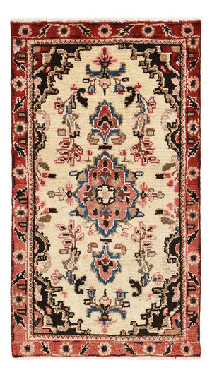 Alfombra persa - Nómada - 101 x 56 cm - beige claro