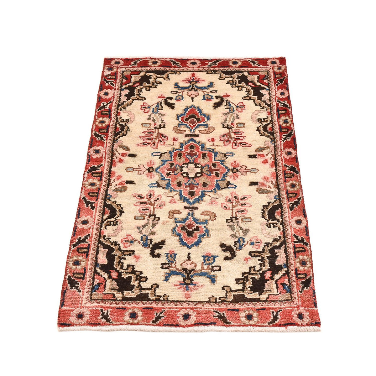 Alfombra persa - Nómada - 101 x 56 cm - beige claro