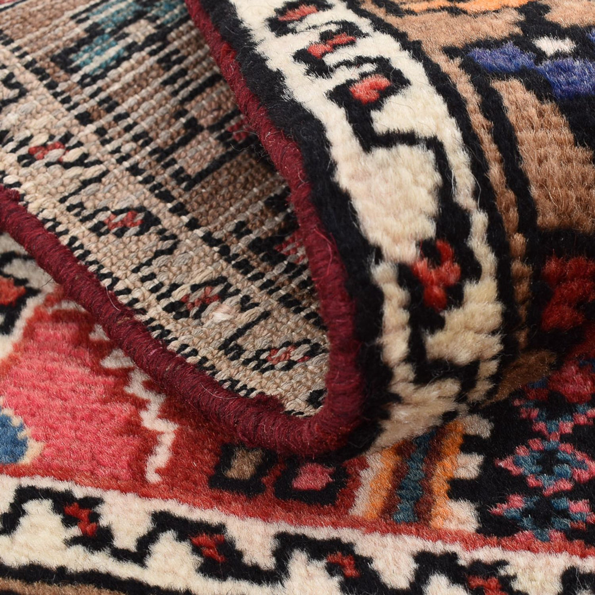 Alfombra persa - Nómada - 83 x 52 cm - rojo claro