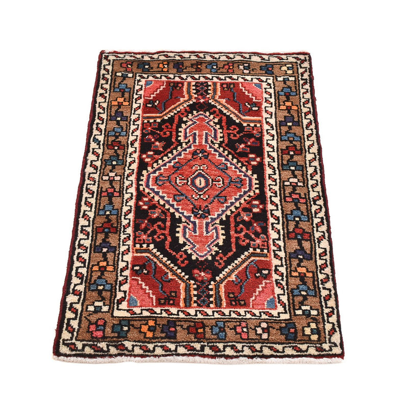 Alfombra persa - Nómada - 83 x 52 cm - rojo claro