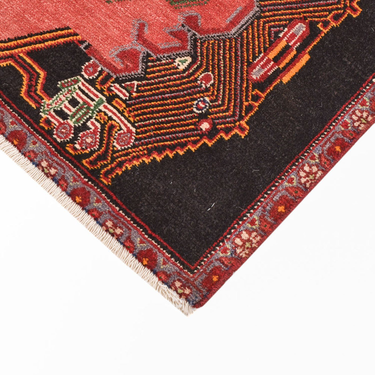 Alfombra persa - Nómada - 77 x 54 cm - rojo claro