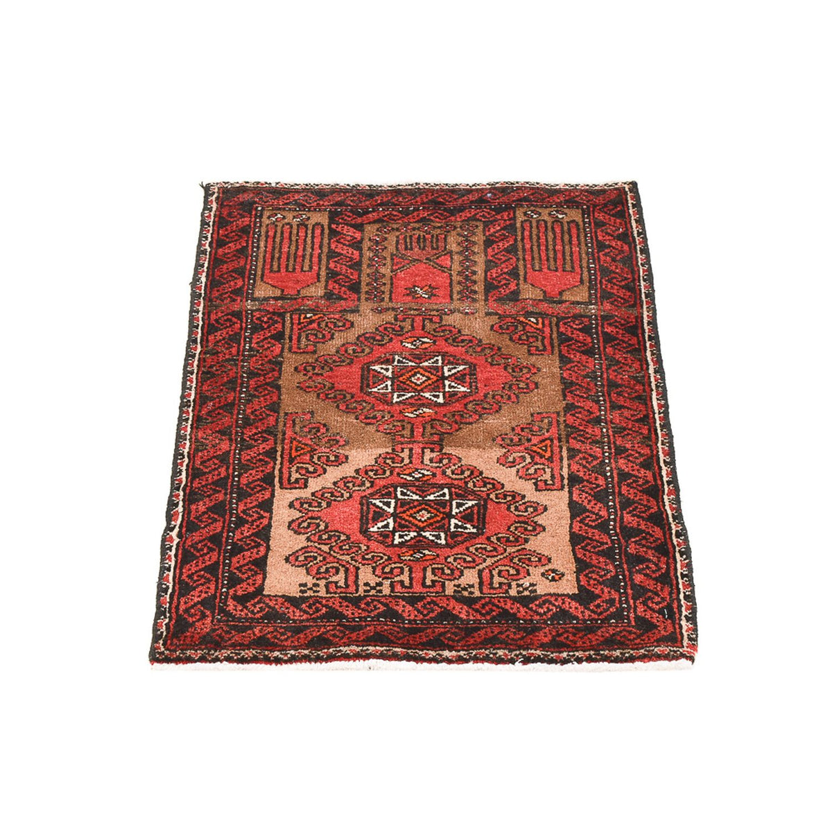 Alfombra persa - Nómada - 74 x 52 cm - rojo