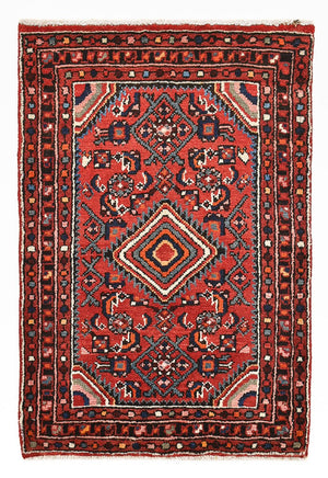 Alfombra persa - Nómada - 85 x 60 cm - rojo