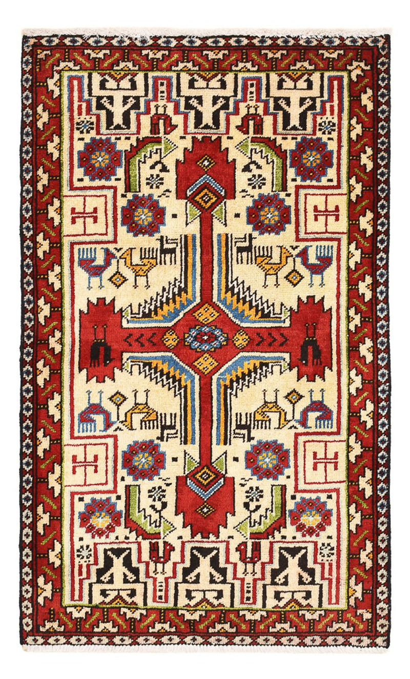 Alfombra persa - Nómada - 100 x 60 cm - multicolor
