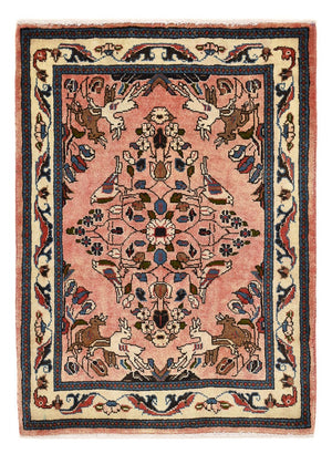 Alfombra persa - Nómada - 90 x 70 cm - rojo claro