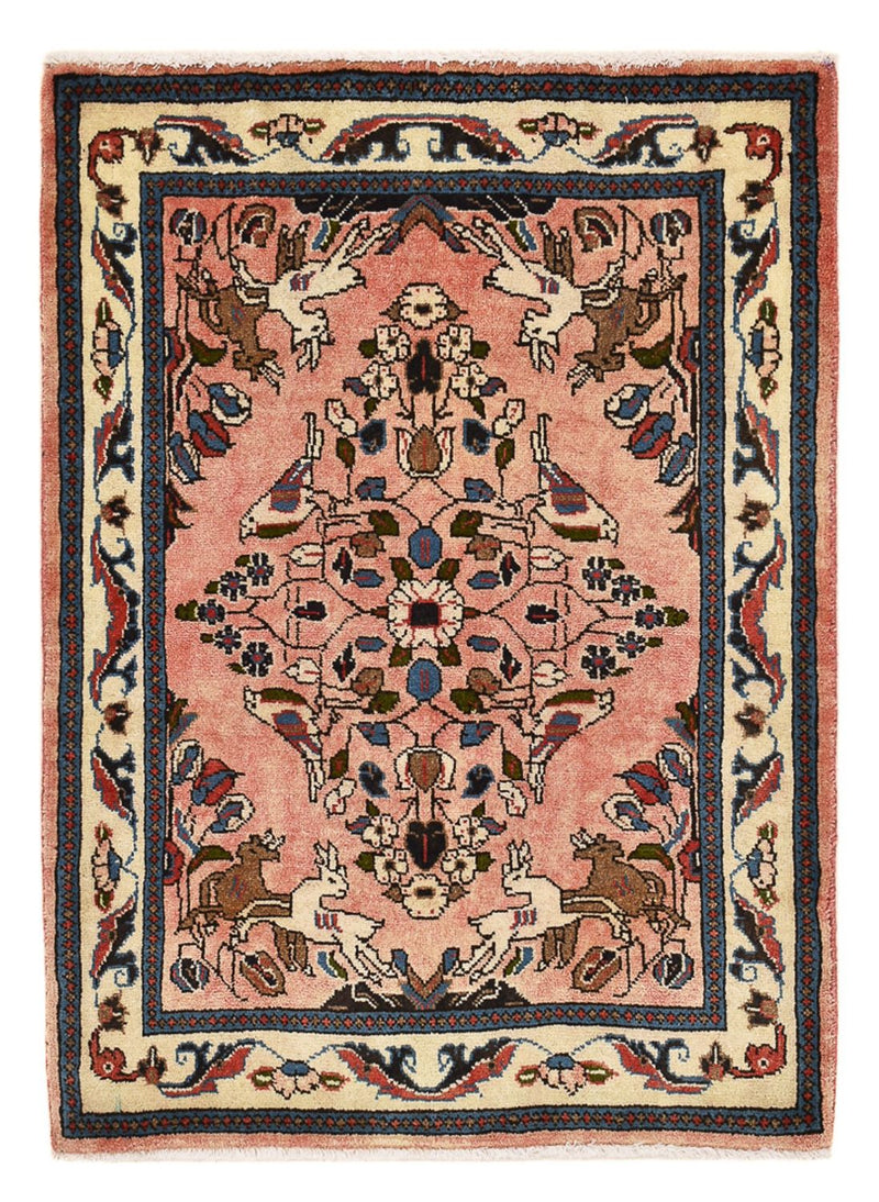 Alfombra persa - Nómada - 90 x 70 cm - rojo claro