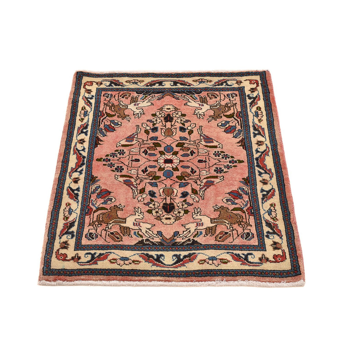 Alfombra persa - Nómada - 90 x 70 cm - rojo claro