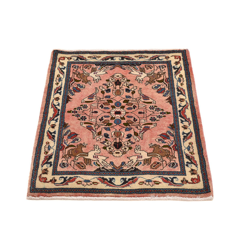 Alfombra persa - Nómada - 90 x 70 cm - rojo claro