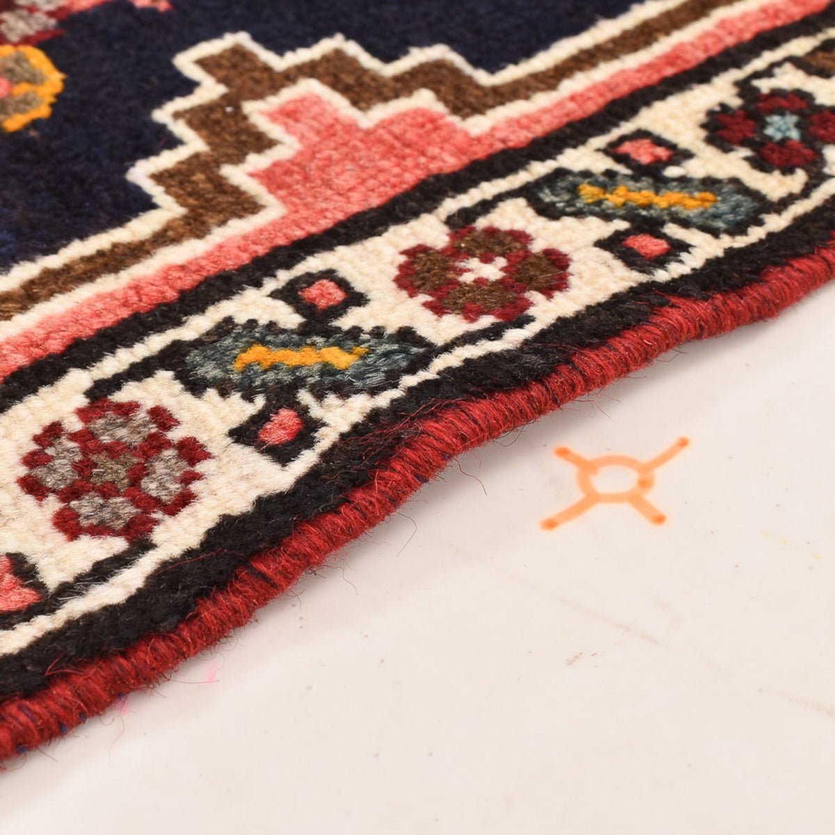 Alfombra persa - Nómada - 87 x 60 cm - multicolor