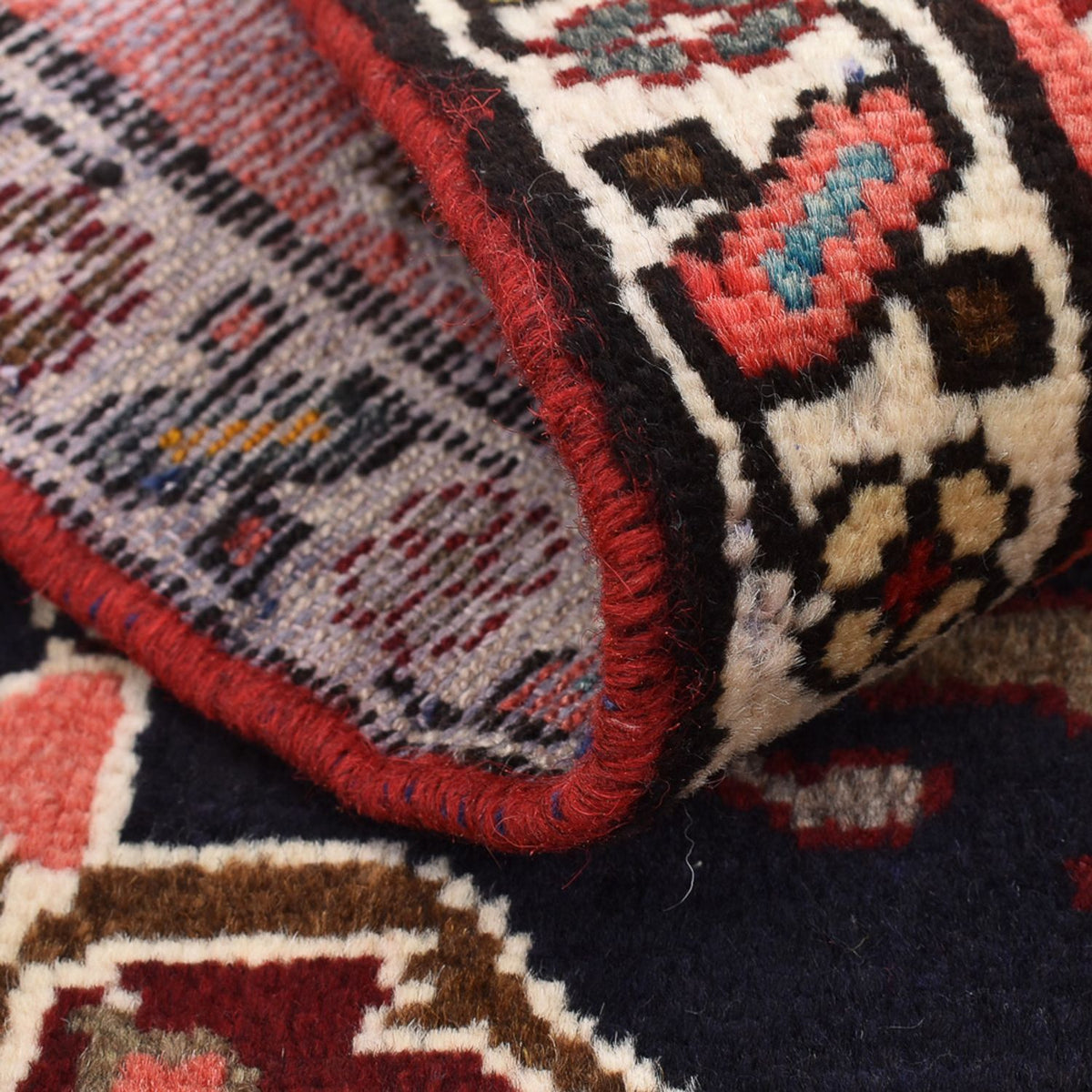 Alfombra persa - Nómada - 87 x 60 cm - multicolor