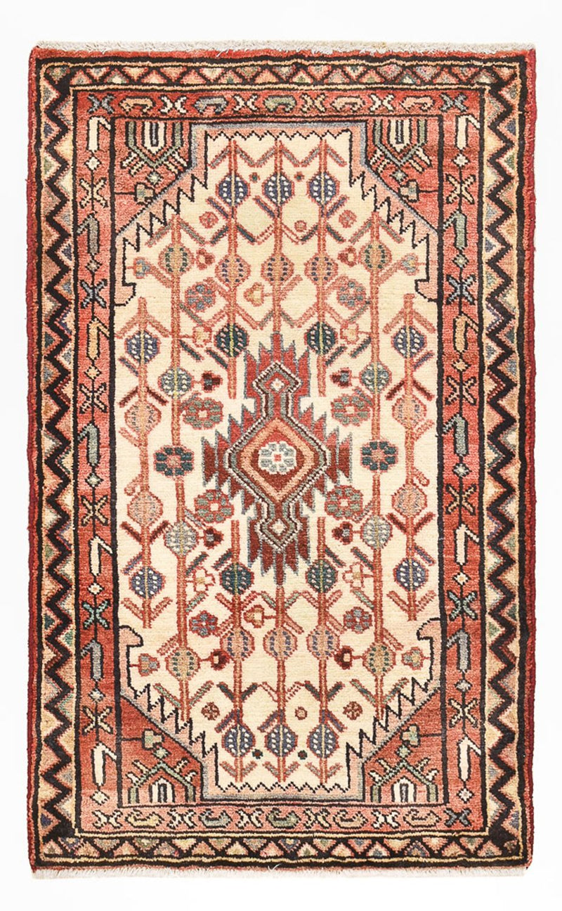 Alfombra persa - Nómada - 101 x 62 cm - rojo claro