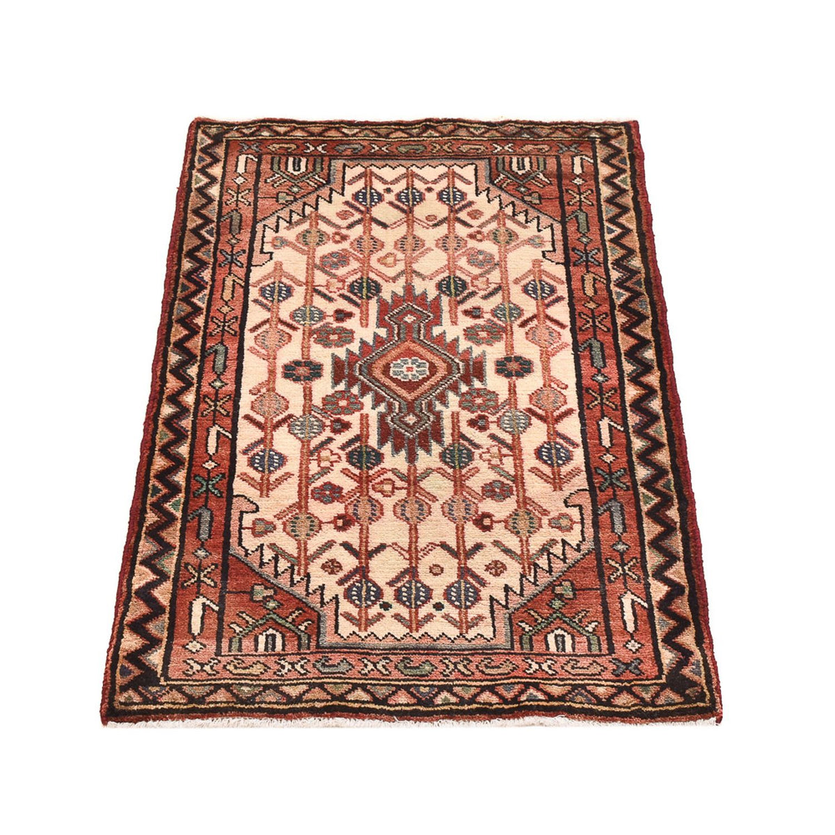 Alfombra persa - Nómada - 101 x 62 cm - rojo claro