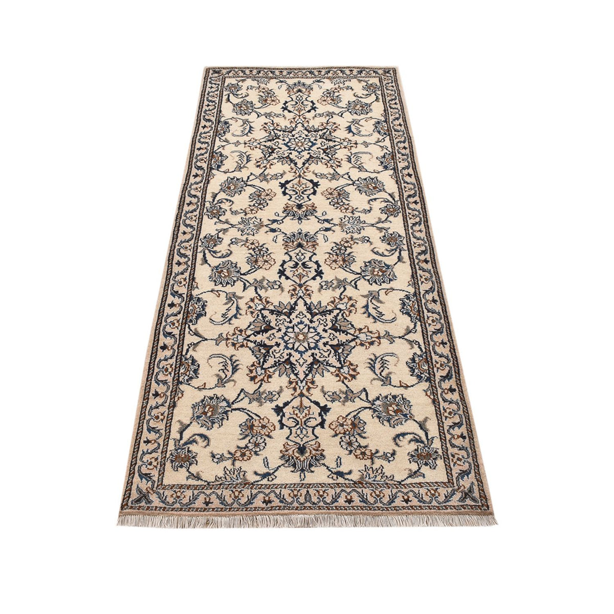 Alfombra de pasillo Alfombra persa - Nain - 205 x 79 cm - beige