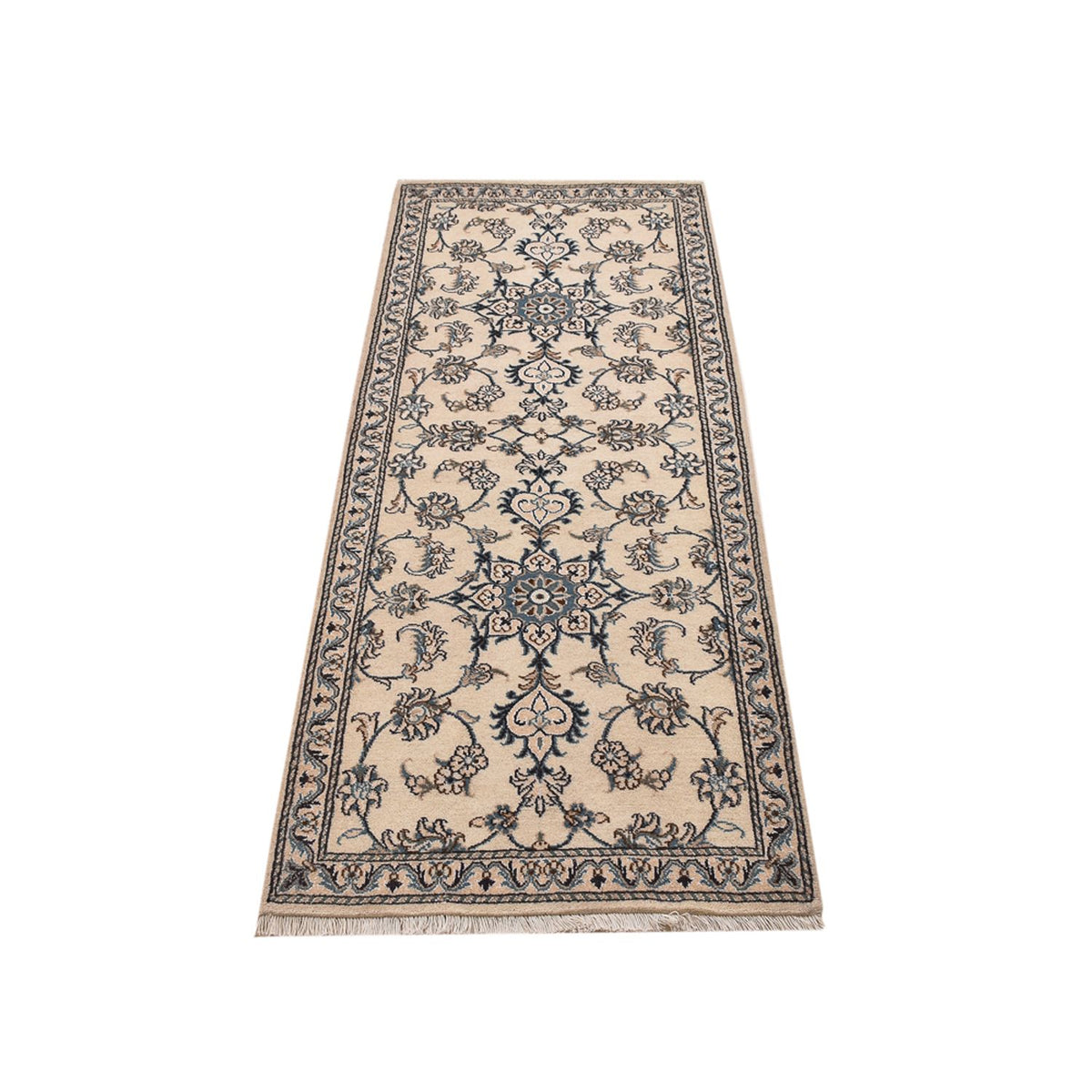 Alfombra de pasillo Alfombra persa - Nain - 201 x 77 cm - beige