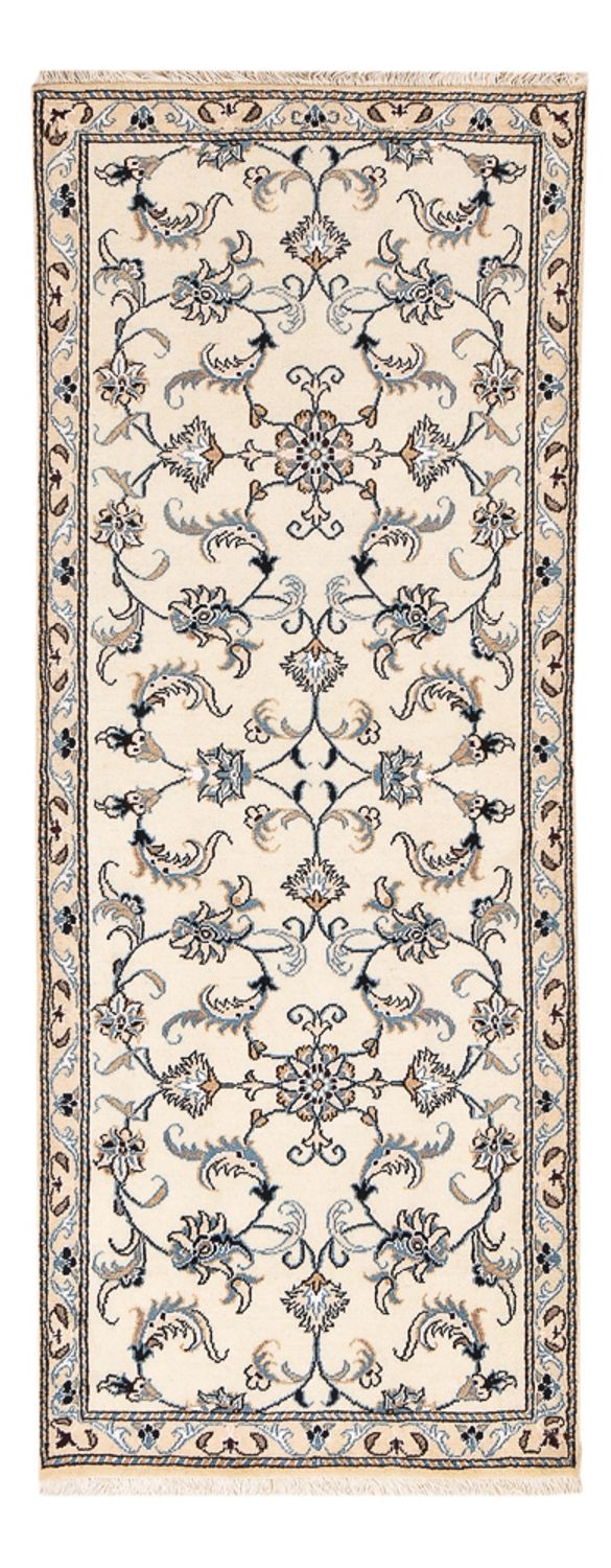 Alfombra de pasillo Alfombra persa - Nain - 200 x 80 cm - beige