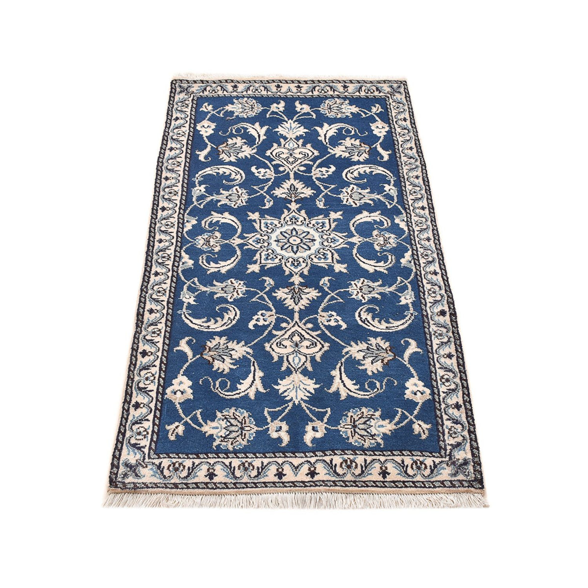 Alfombra persa - Nain - 140 x 70 cm - azul