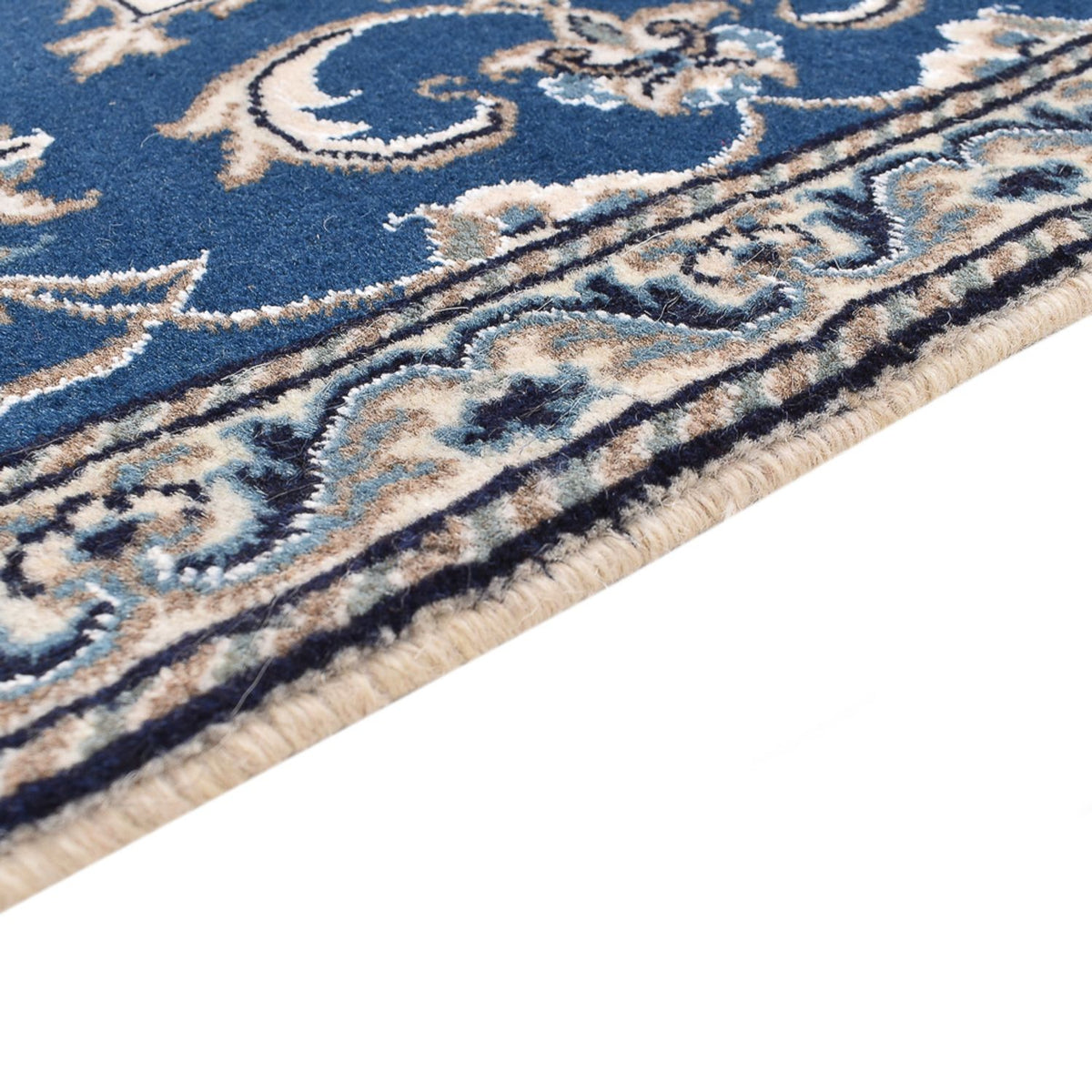Alfombra persa - Nain - 140 x 68 cm - azul
