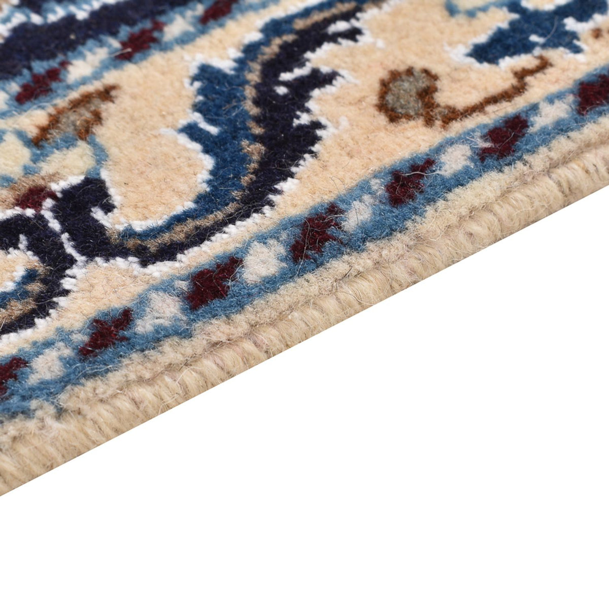 Alfombra persa - Nain - 90 x 60 cm - azul oscuro