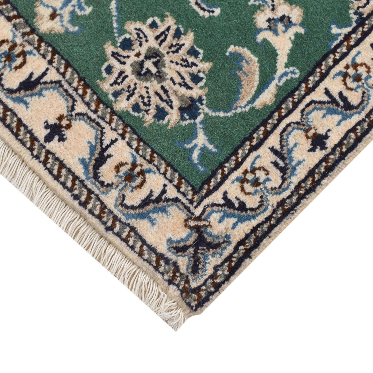 Alfombra persa - Nain - 87 x 60 cm - verde