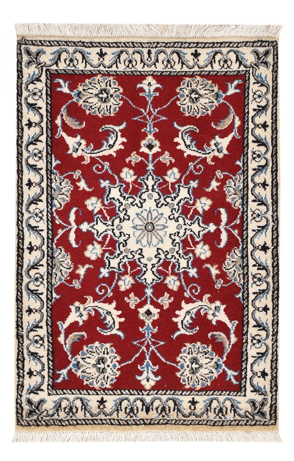 Alfombra persa - Nain - 89 x 58 cm - rojo