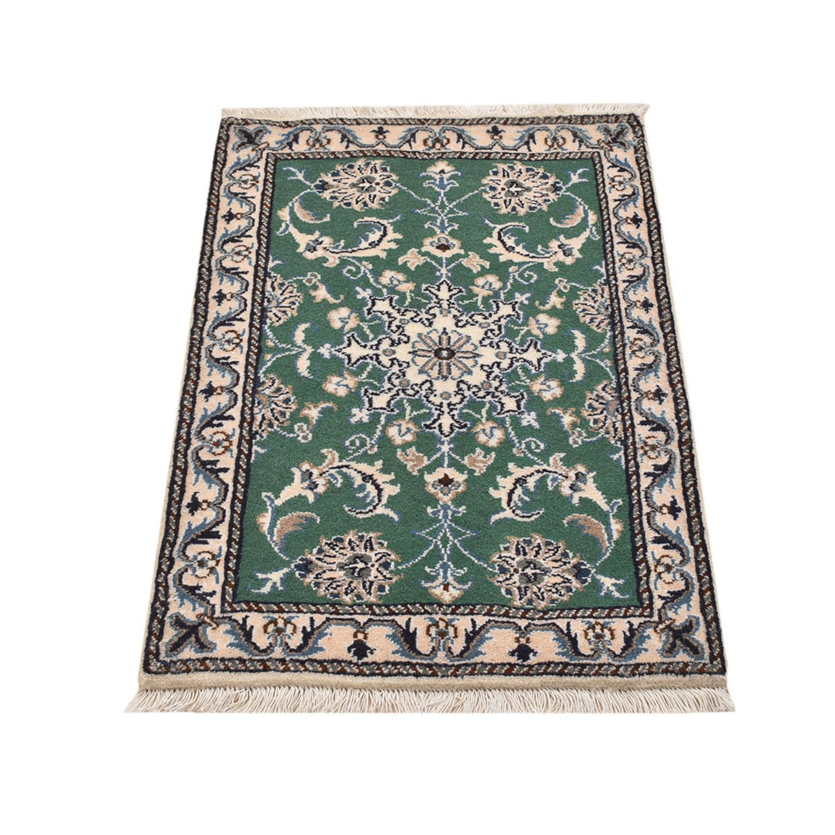 Alfombra persa - Nain - 90 x 57 cm - verde