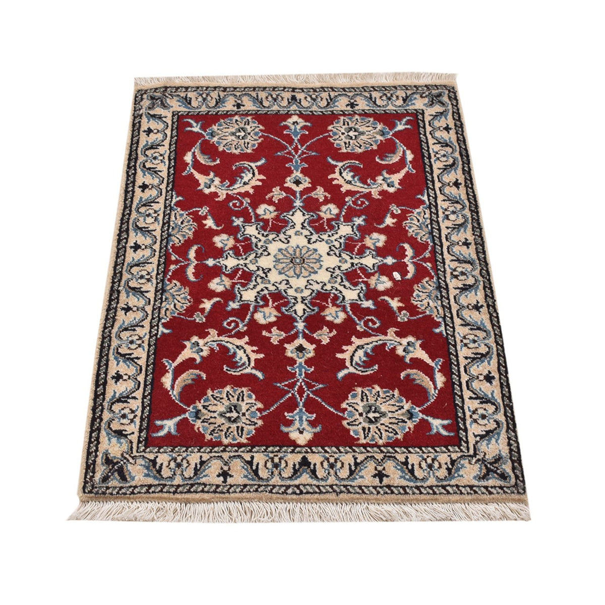 Alfombra persa - Nain - 85 x 55 cm - rojo