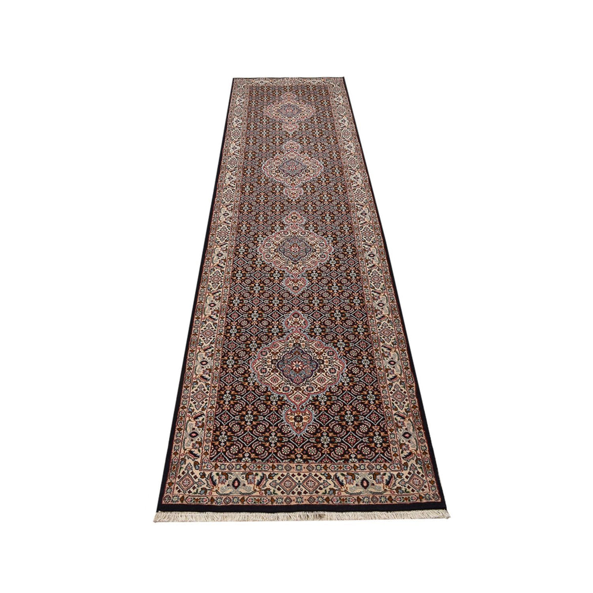 Alfombra de pasillo Alfombra persa - Clásica - 314 x 77 cm - marrón claro