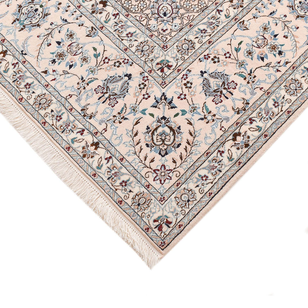 Alfombra Persa - Nain - Prima cuadrado  - 206 x 206 cm - azul oscuro