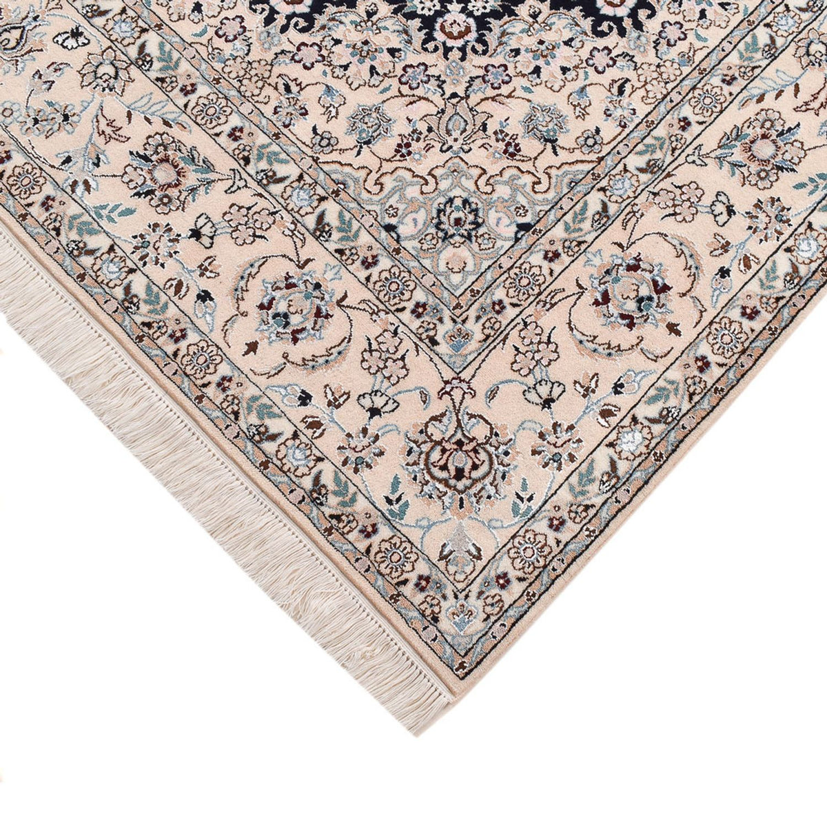 Alfombra Persa - Nain - Prima - 237 x 158 cm - azul oscuro