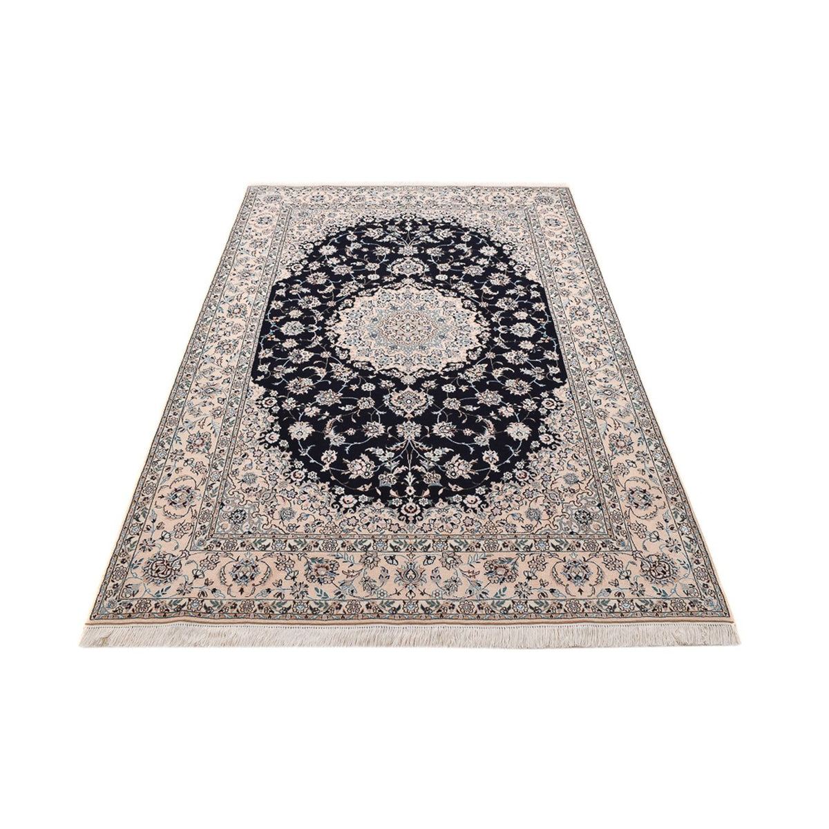 Alfombra Persa - Nain - Prima - 237 x 158 cm - azul oscuro