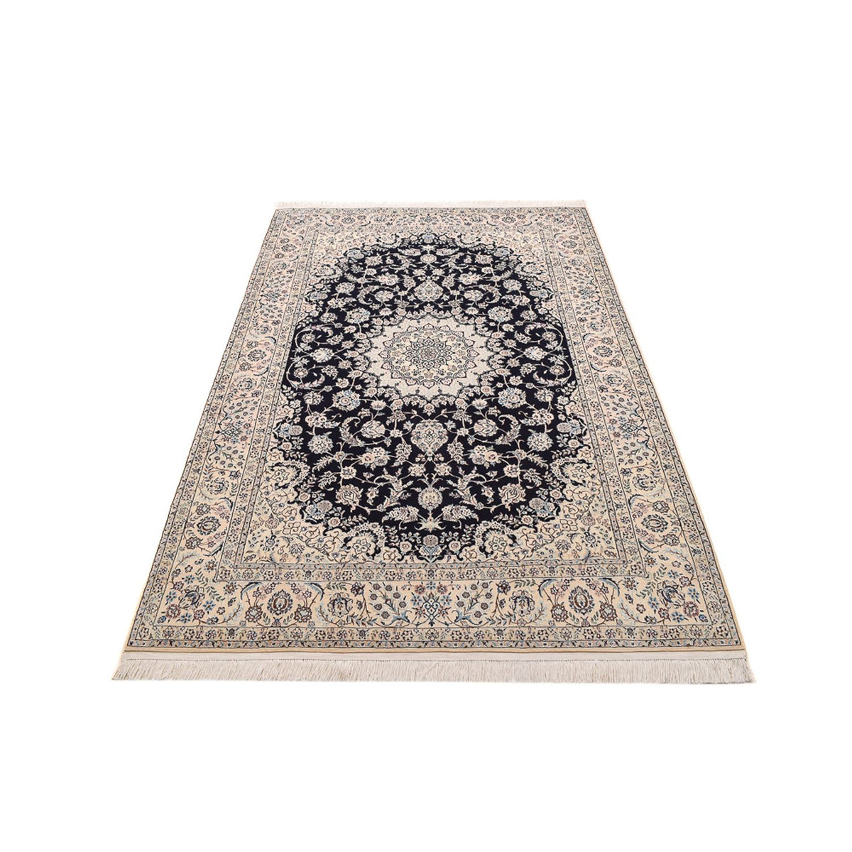 Alfombra Persa - Nain - Prima - 240 x 161 cm - azul oscuro