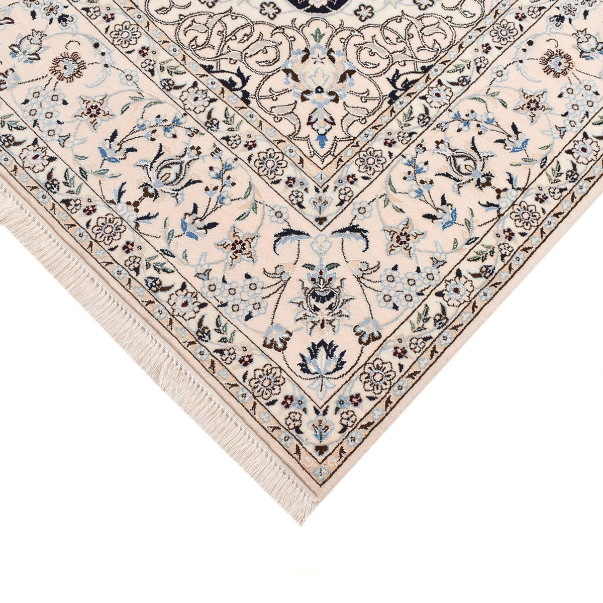 Alfombra Persa - Nain - Prima cuadrado - 181 x 178 cm - azul oscuro