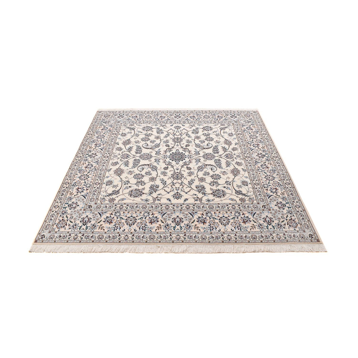 Alfombra Persa - Nain - Prima cuadrado  - 204 x 207 cm - gris claro