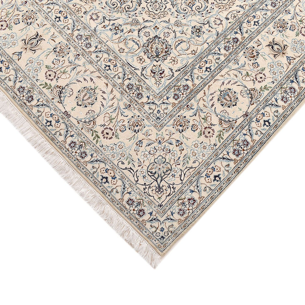 Alfombra Persa - Nain - Real - 305 x 205 cm - gris claro
