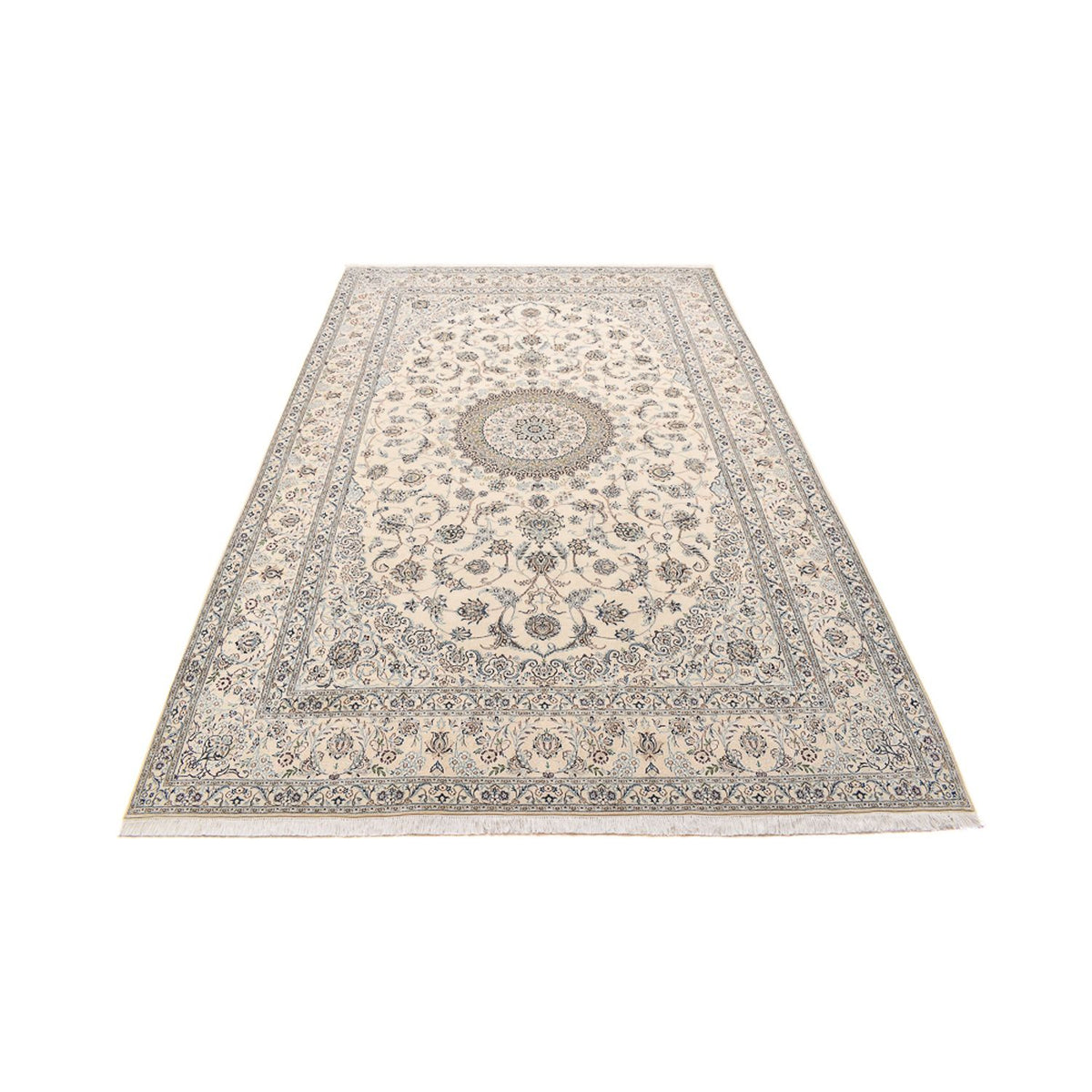 Alfombra Persa - Nain - Real - 305 x 205 cm - gris claro