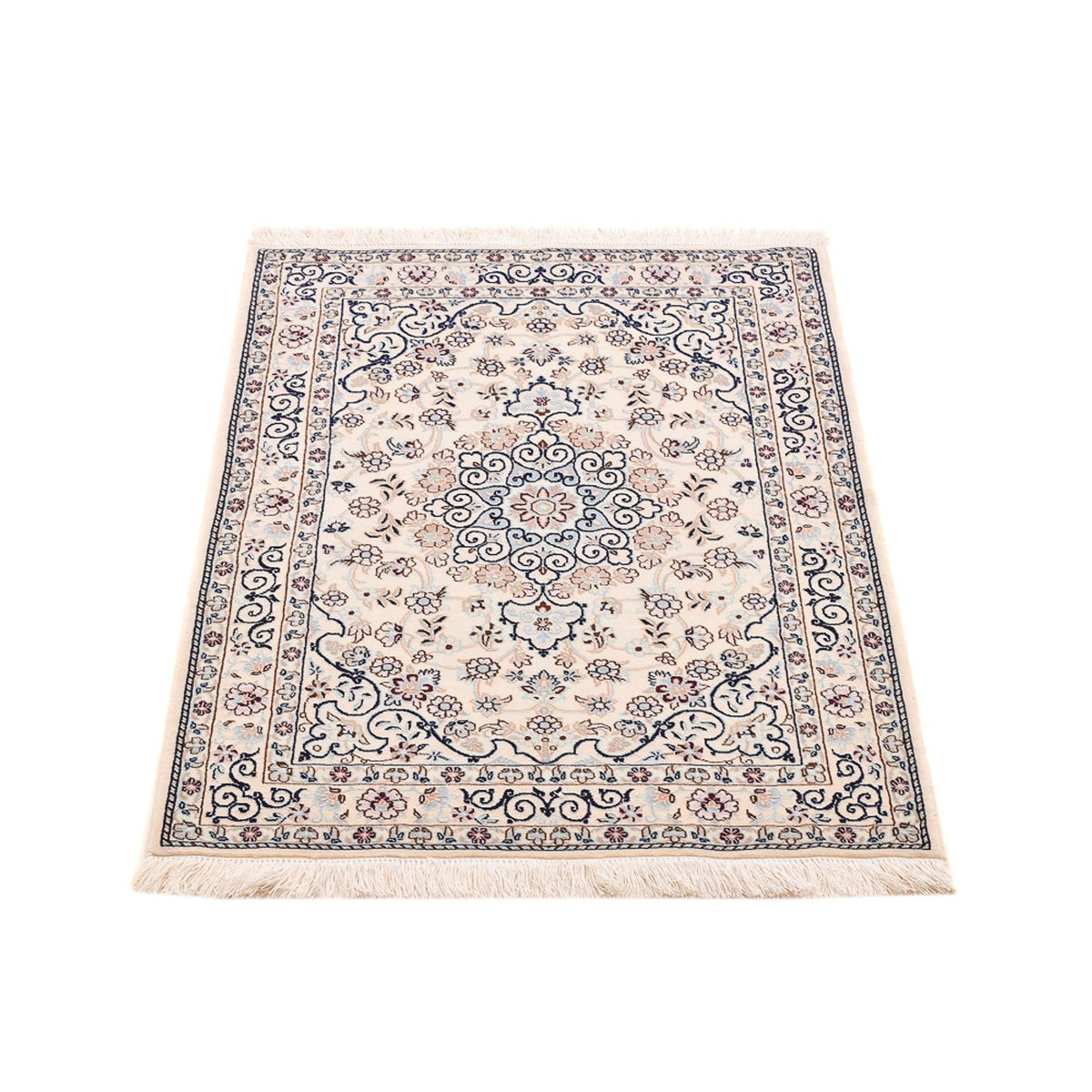 Alfombra Persa - Nain - Real - 105 x 81 cm - gris claro