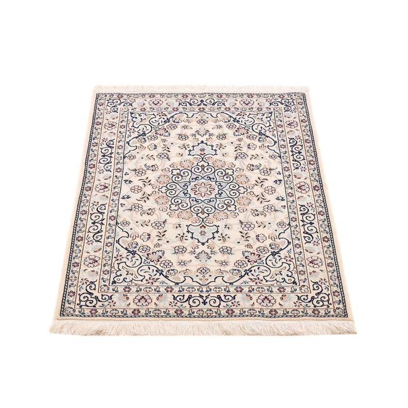 Alfombra Persa - Nain - Real - 105 x 81 cm - gris claro