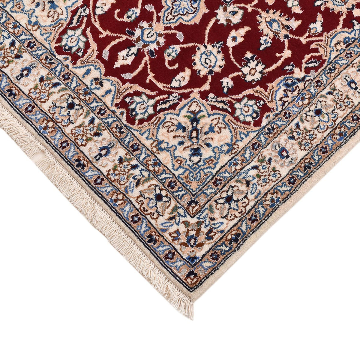 Alfombra Persa - Nain - Real - 94 x 63 cm - rojo oscuro