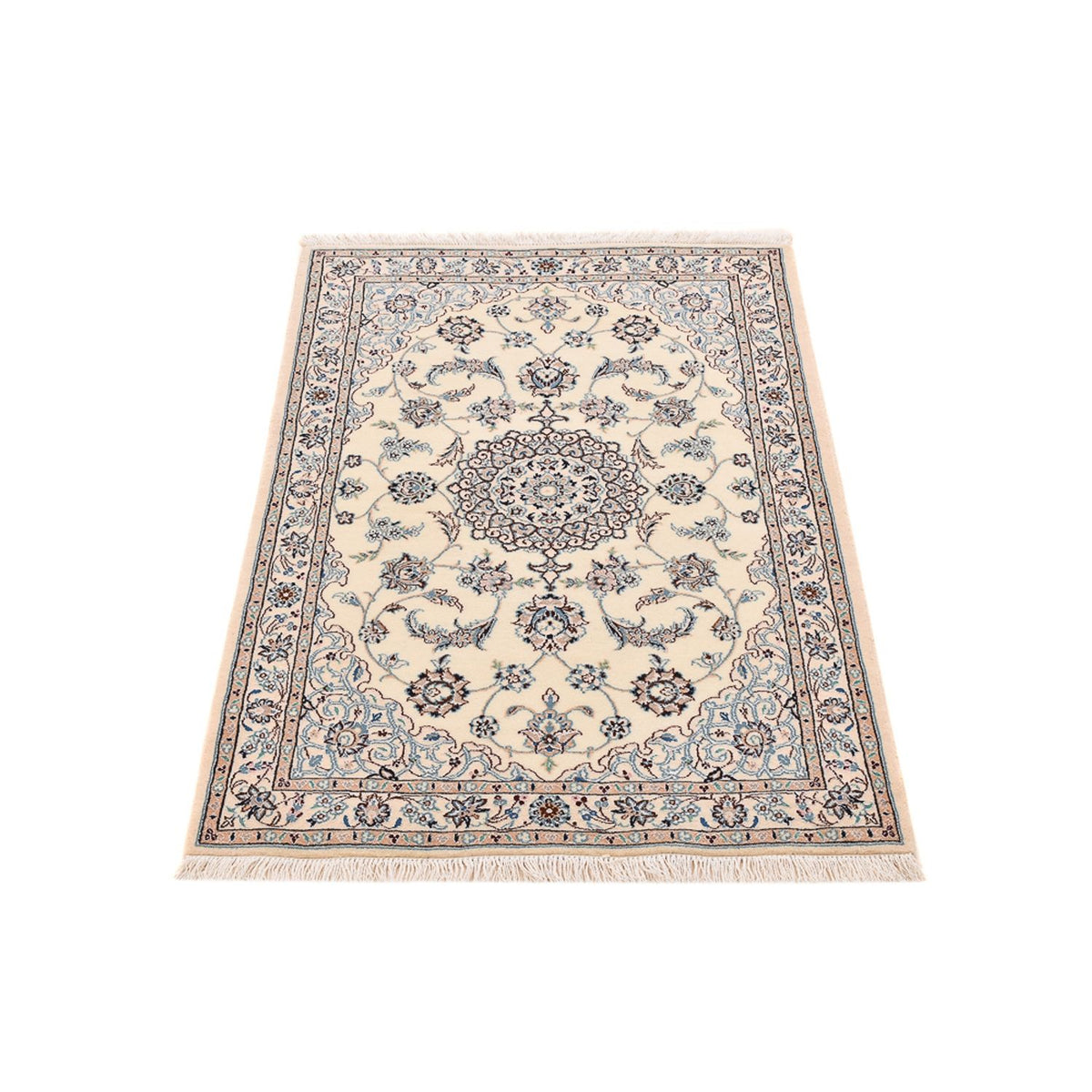 Alfombra Persa - Nain - Real - 113 x 74 cm - gris claro