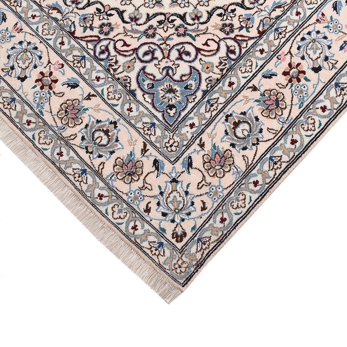 Alfombra Persa - Nain - Real - 250 x 155 cm - gris claro