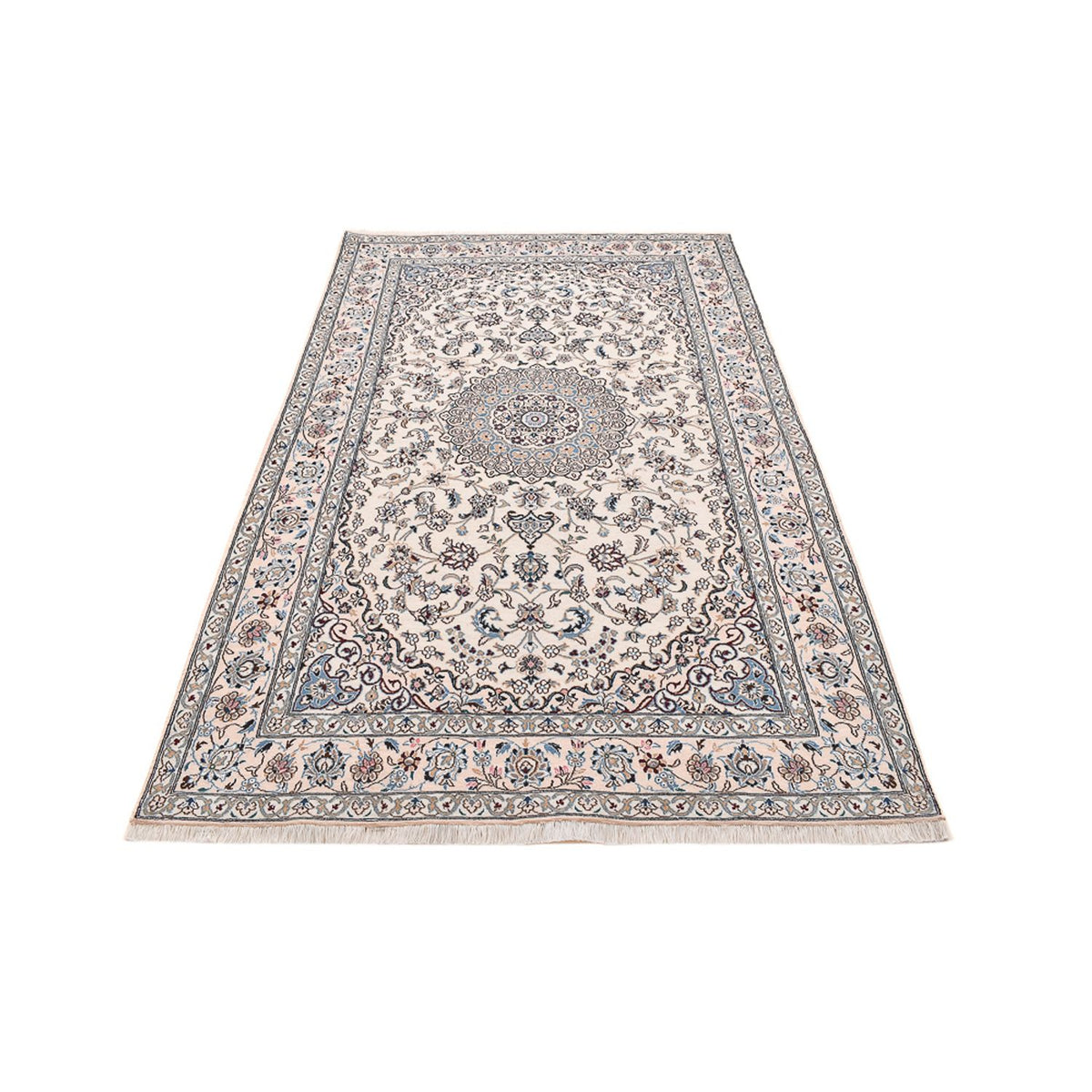 Alfombra Persa - Nain - Real - 250 x 155 cm - gris claro