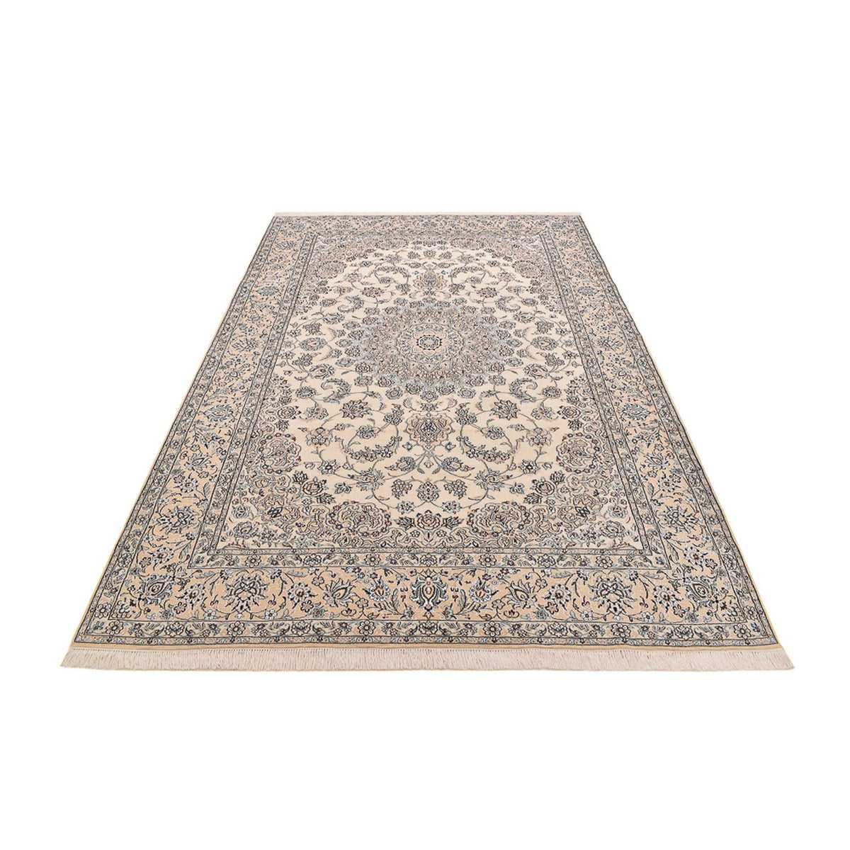 Alfombra Persa - Nain - Real - 307 x 207 cm - blanco