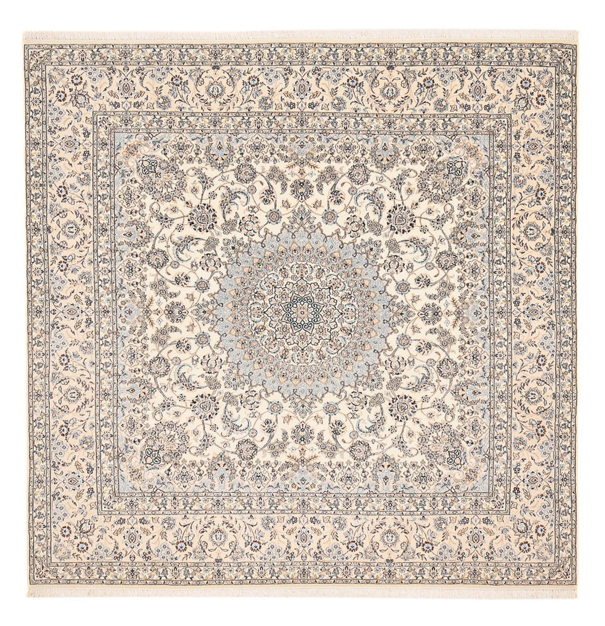 Alfombra Persa - Nain - Real cuadrado - 308 x 303 cm - blanco