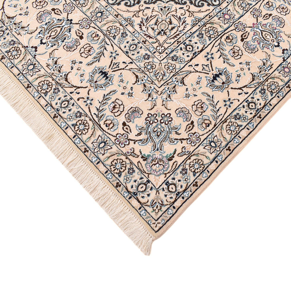 Alfombra Persa - Nain - Real - 303 x 250 cm - azul oscuro