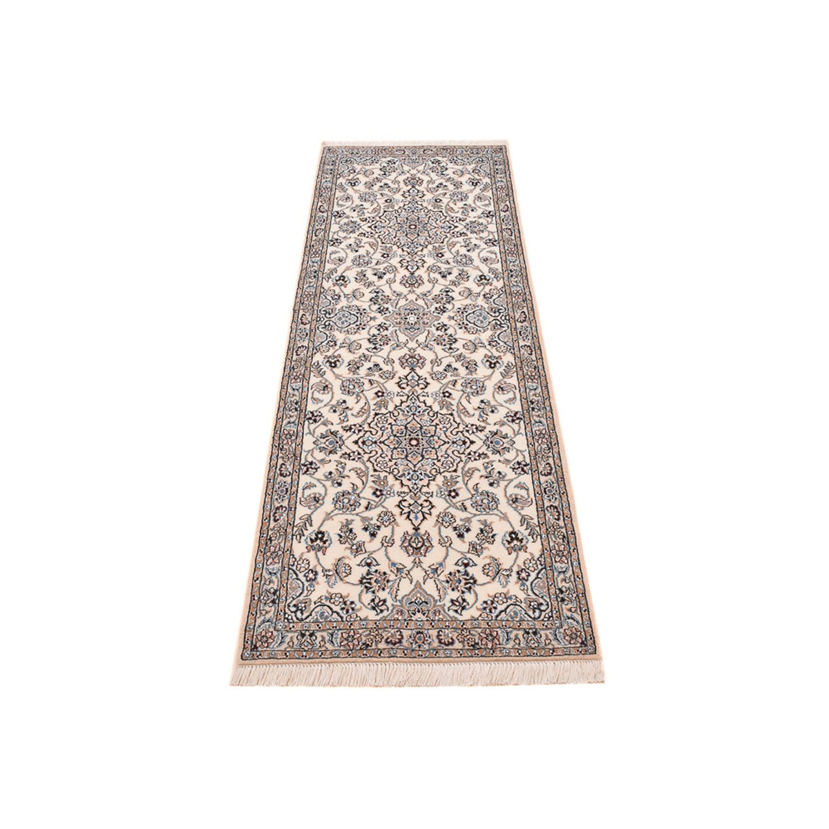 Alfombra de pasillo Alfombra Persa - Nain - Real - 219 x 70 cm - blanco