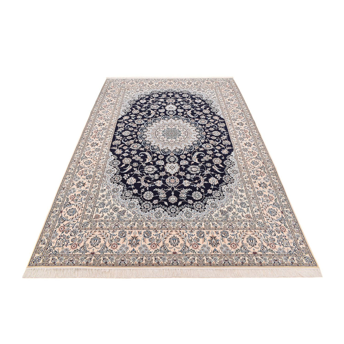 Alfombra Persa - Nain - Prima - 306 x 210 cm - azul oscuro