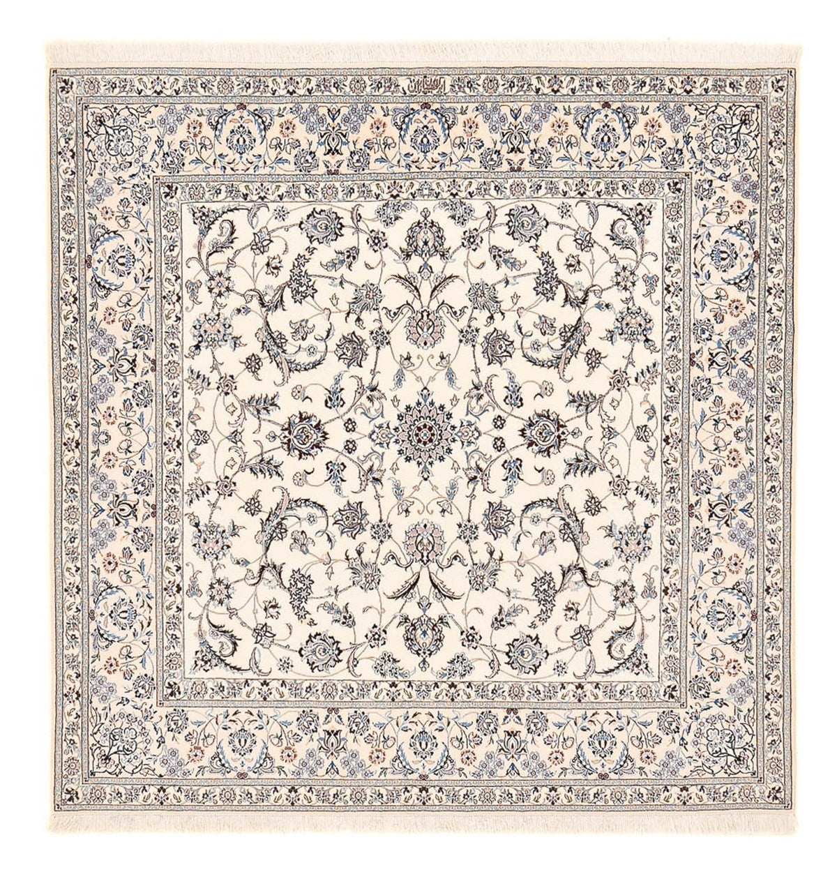 Alfombra Persa - Nain - Prima cuadrado - 212 x 212 cm - blanco