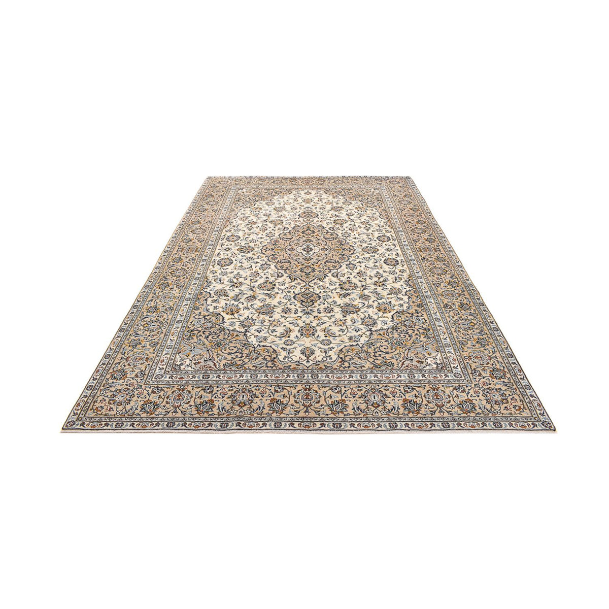 Alfombra persa - Keshan - 343 x 238 cm - beige claro