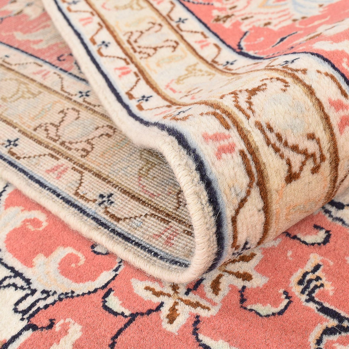 Alfombra persa - Keshan - 342 x 243 cm - beige claro